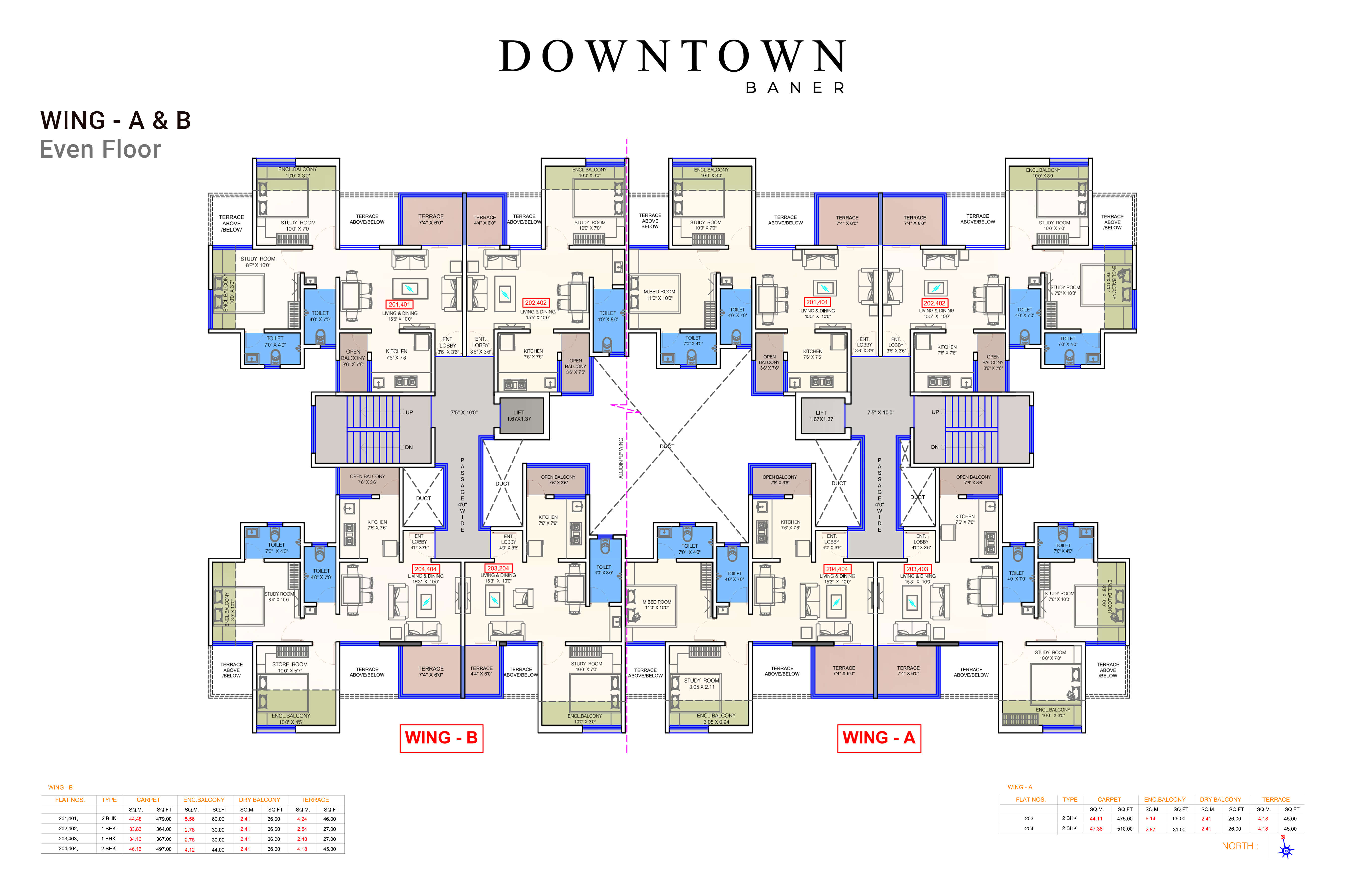 1 Bhk Flats In Baner, Pune Unit-Plan