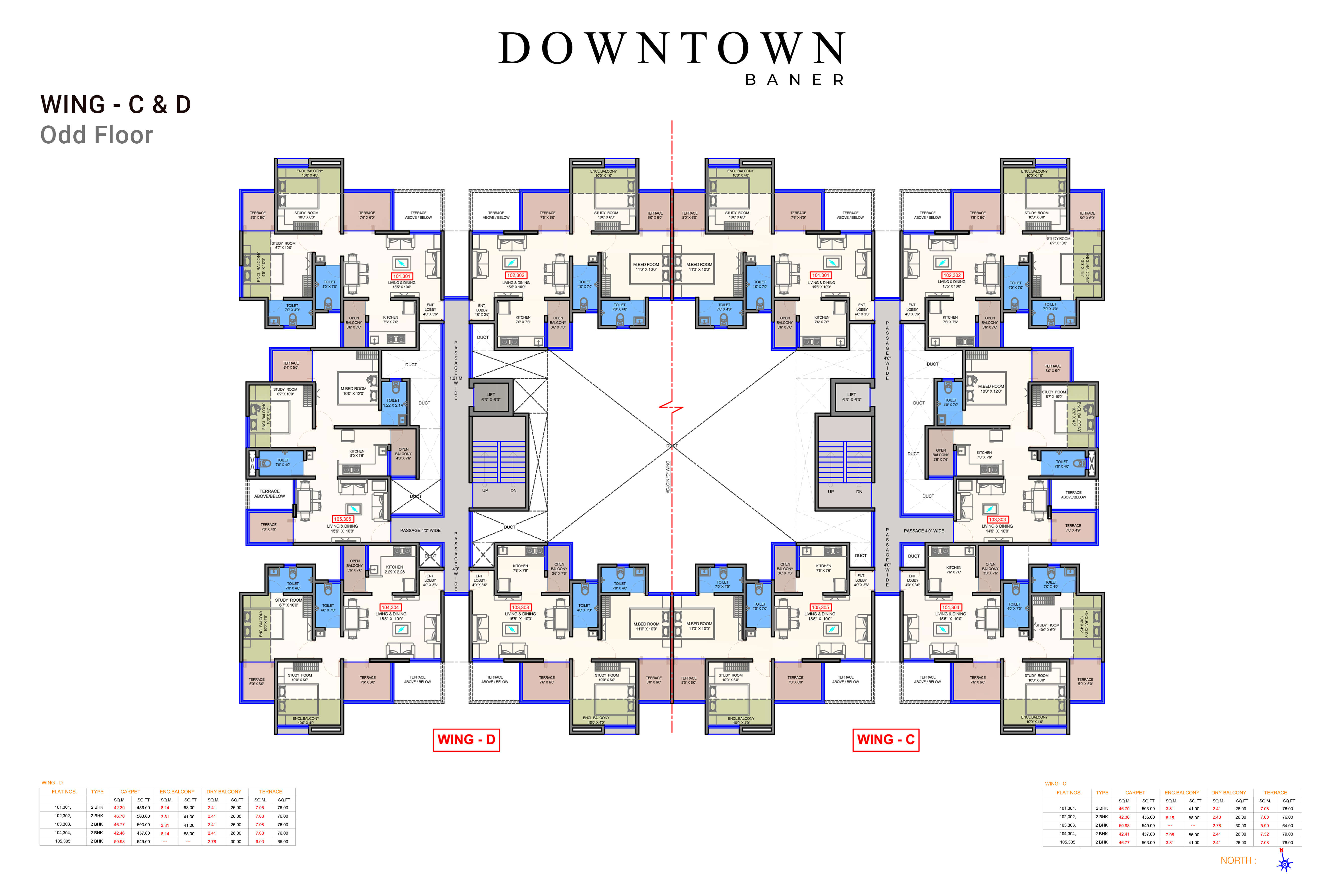 2 Bhk Flats In baner, Pune Unit-Plan