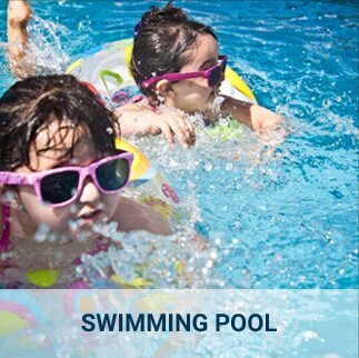 Kids playing in the swimming pool