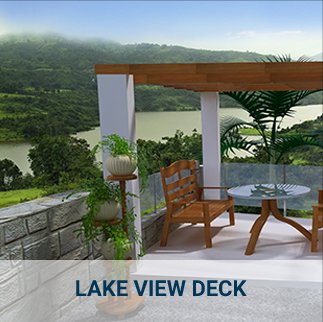 Personal balcony with a lake view of Panshet