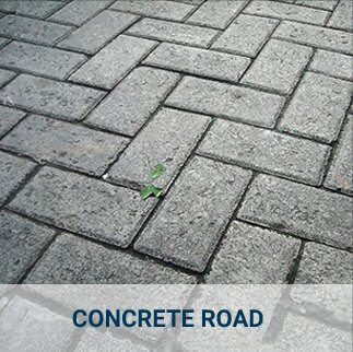 Cobbled Concrete road
